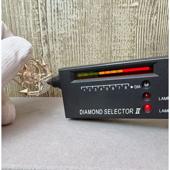 Moissanite Anchor Pendant, 24" 12mm GG Link Silver Chain - Picture 2 of 9